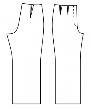 Alternative view of 女子基本長褲版型